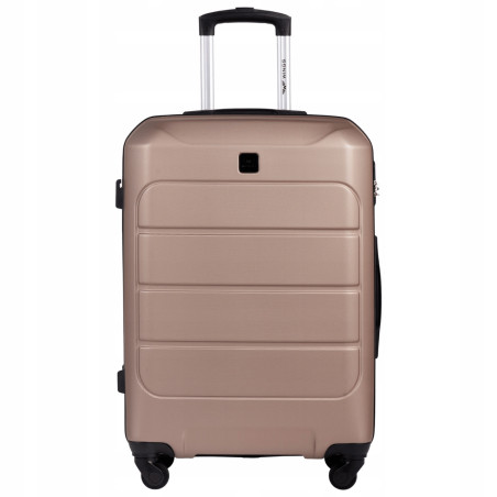 Wings Walizka twarda średnia ABS GAN01-M-CHAMPAGNE 63 l