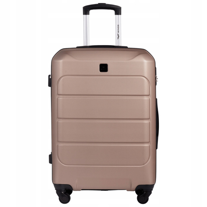 Wings Walizka twarda średnia ABS GAN01-M-CHAMPAGNE 63 l