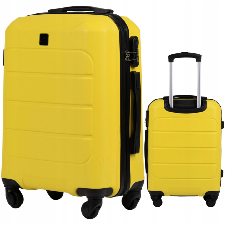 Wings Walizka twarda średnia ABS GAN01-M-YELLOW 63 l