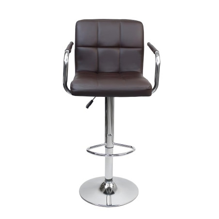 Hoker Barowy Krzesło z Podłokietnikami do wyspy ekoskóra ASTANA brązowy