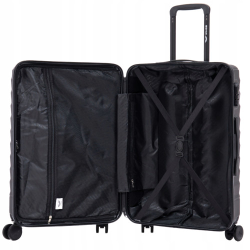 Walizka WINGS twarda średnia ABS PEA01-M-D.GREY 63 l