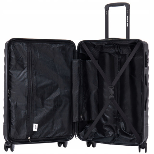 Wings Walizka twarda średnia ABS PEA01-M-BLACK 63 l