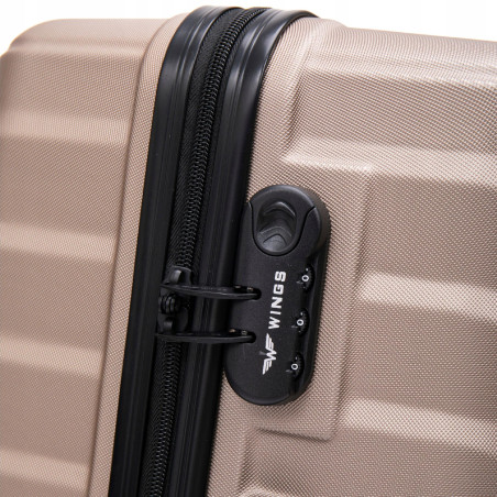 Walizka WINGS twarda średnia ABS PEA01-M-CHAMPAGNE 63 l
