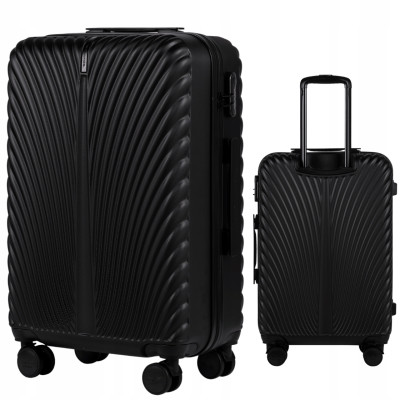 Walizka twarda średnia ABS SN120 M BLACK 63 l