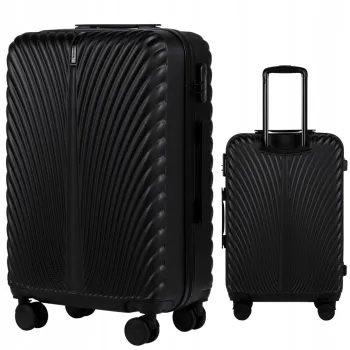 Walizka twarda średnia ABS SN120 M BLACK 63 l