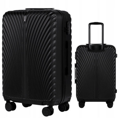Walizka twarda średnia ABS SN120 M BLACK 63 l