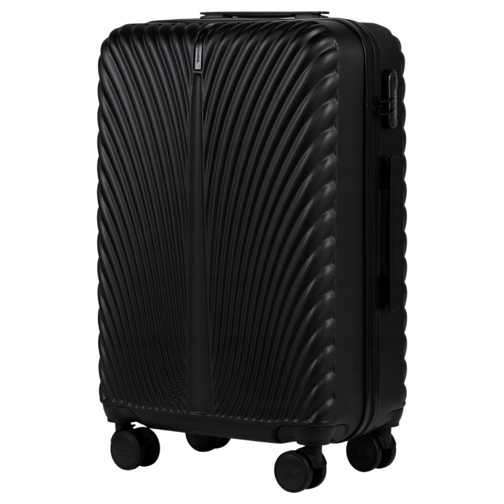 Walizka twarda średnia ABS SN120 M BLACK 63 l