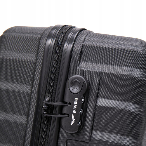 Wings Walizka twarda średnia ABS PEA01-M-BLACK 63 l