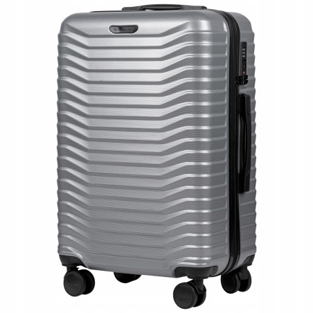 Walizka twarda średnia poliwęglan (polikarbonat) PC140 M SILVER 63 l