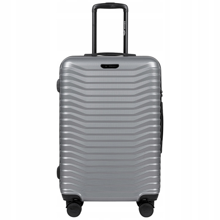 Walizka twarda średnia poliwęglan (polikarbonat) PC140 M SILVER 63 l