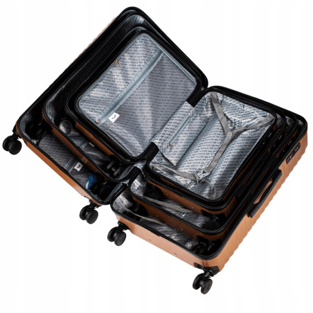 Walizka twarda średnia poliwęglan (polikarbonat) PC140 M SILVER 63 l