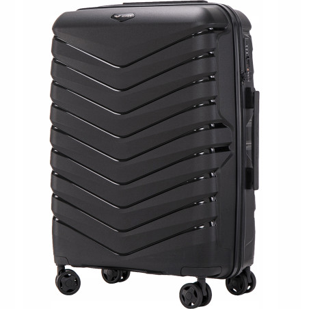 Walizka WINGS twarda średnia polipropylen PHX01M BLACK 63 l