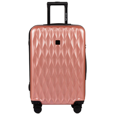 Walizka WINGS twarda średnia poliwęglan (polikarbonat) PC190 M PINK 63 l