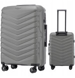 Walizka WINGS twarda średnia polipropylen PHX01 M DARK GREY 63 l