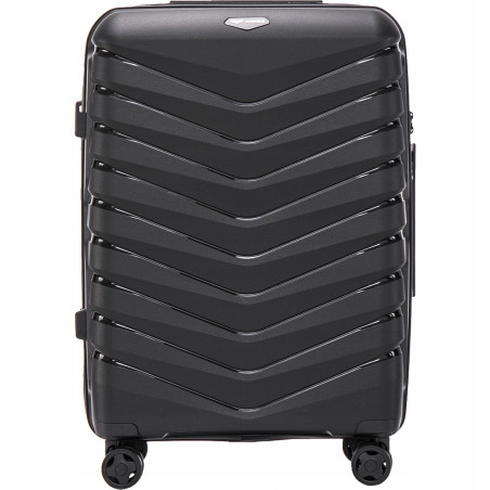 Walizka WINGS twarda średnia polipropylen PHX01M BLACK 63 l