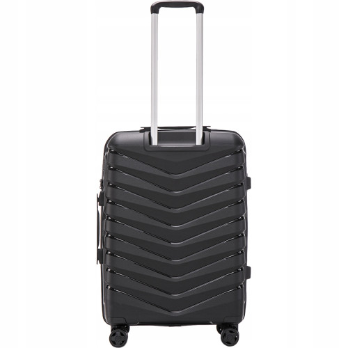 Walizka WINGS twarda średnia polipropylen PHX01M BLACK 63 l