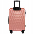 Walizka WINGS twarda średnia poliwęglan (polikarbonat) PC190 M PINK 63 l