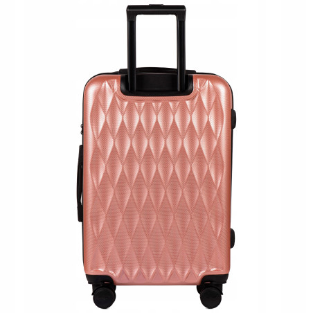 Walizka WINGS twarda średnia poliwęglan (polikarbonat) PC190 M PINK 63 l