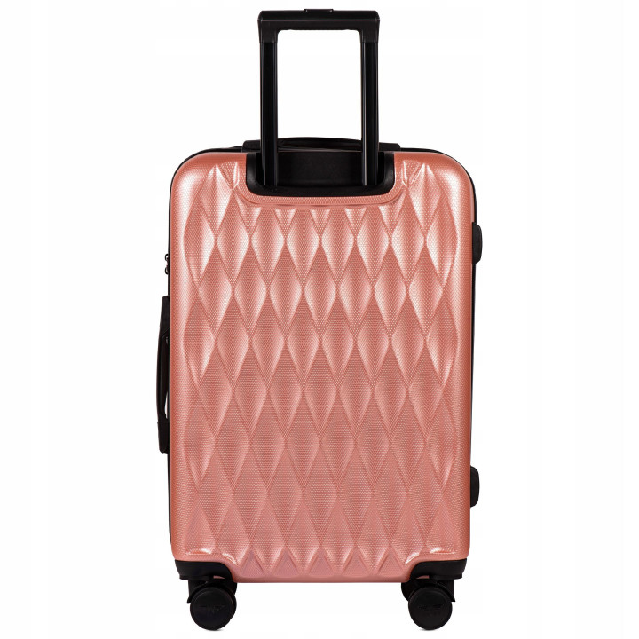 Walizka WINGS twarda średnia poliwęglan (polikarbonat) PC190 M PINK 63 l
