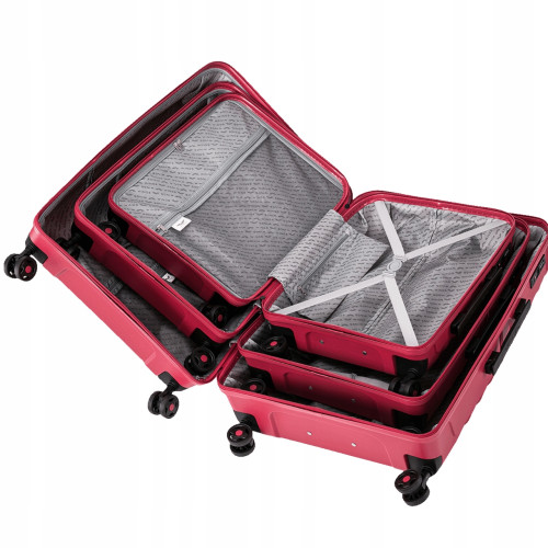 Walizka WINGS twarda średnia polipropylen PHX01M BLACK 63 l