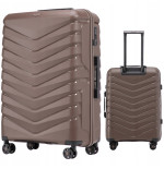 Walizka WINGS twarda średnia polipropylen PHX01 M BROWN 63 l