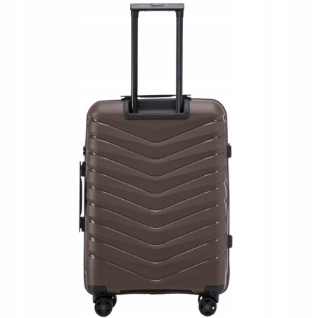 Walizka WINGS twarda średnia polipropylen PHX01 M BROWN 63 l