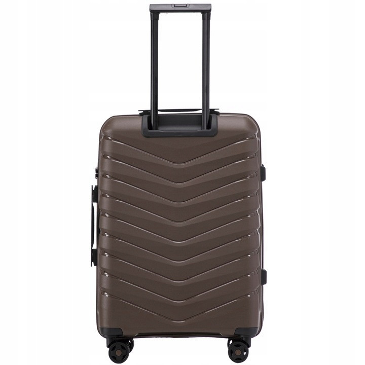 Walizka WINGS twarda średnia polipropylen PHX01 M BROWN 63 l