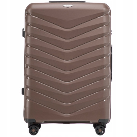 Walizka WINGS twarda średnia polipropylen PHX01 M BROWN 63 l