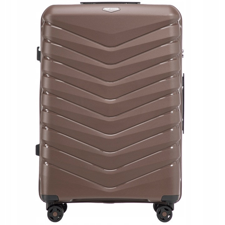 Walizka WINGS twarda średnia polipropylen PHX01 M BROWN 63 l