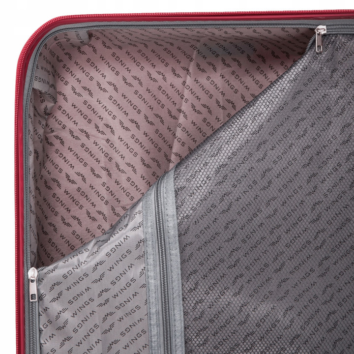 Walizka WINGS twarda średnia polipropylen PHX01 M DARK GREY 63 l