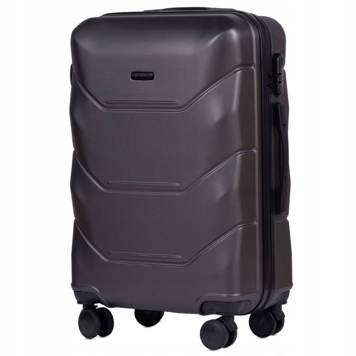 Walizka WINGS twarda średnia ABS 149 M DARK GREY 63 l