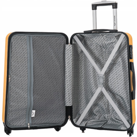 WALIZKA WINGS ŚREDNIA 24" 63l ABS 4 KOŁA KST01 M BLACK