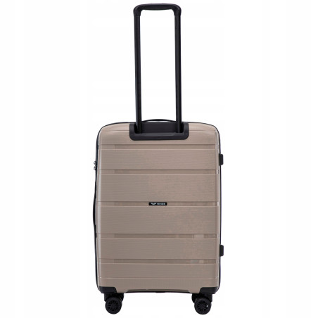 Walizka twarda WINGS średnia polipropylen HWF02 M CHAMPAGNE 63 l