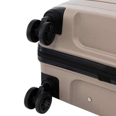 Walizka twarda WINGS średnia polipropylen HWF02 M CHAMPAGNE 63 l