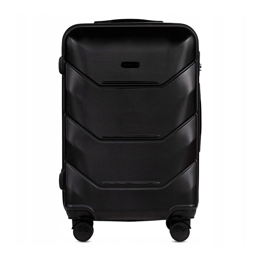WALIZKA ŚREDNIA POJEMNA Z POSZERZENIEM WINGS ABS 149 63 l BLACK