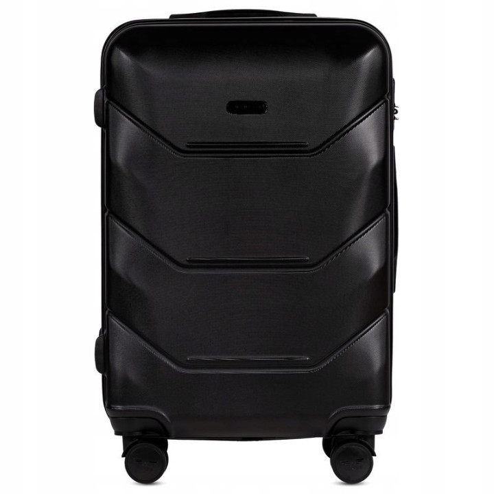 WALIZKA ŚREDNIA POJEMNA Z POSZERZENIEM WINGS ABS 149 63 l BLACK