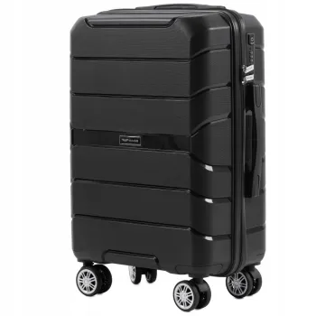 PP05, Walizka kabinowa Wings S, Black - POLIPROPYL