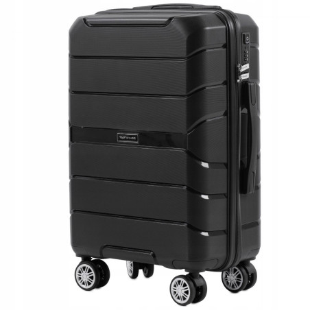 PP05, Walizka kabinowa Wings S, Black - POLIPROPYL