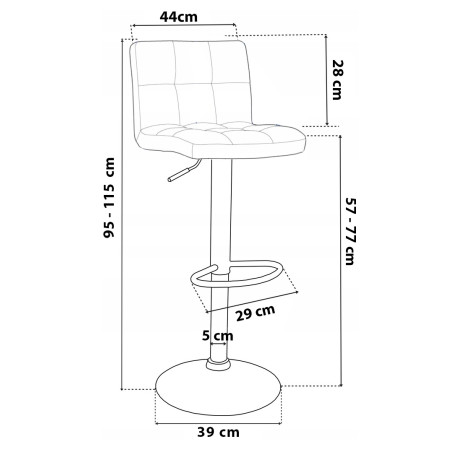 Hoker regulowany Monzo czarny Velvet