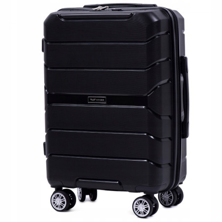 PP05, Walizka kabinowa Wings S, Black - POLIPROPYL