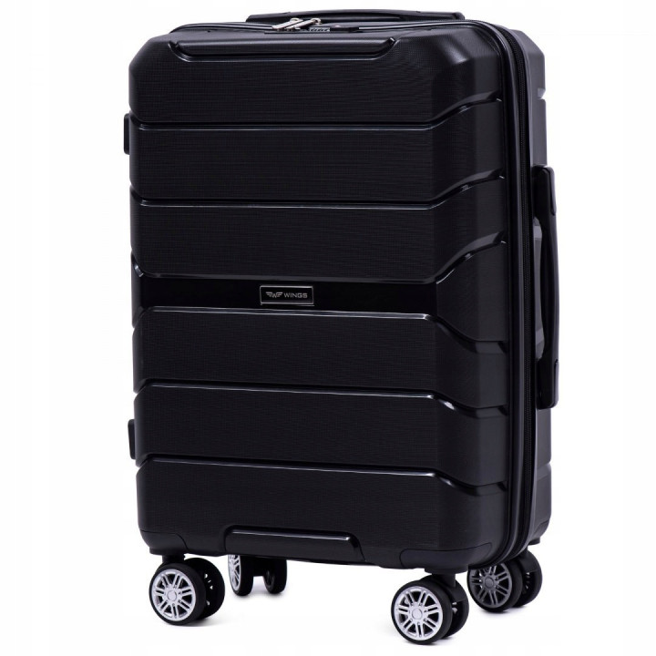 PP05, Walizka kabinowa Wings S, Black - POLIPROPYL