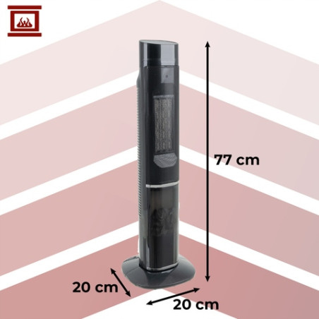 Termowentylator Kolumnowy KAMINER 2000W Grzejnik Elektryczny Efekt Kominka