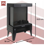 Grzejnik z efektem płomienia- 2000W 3D, Embego Kaminer 26400
