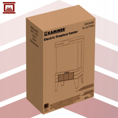 Grzejnik z efektem płomienia- 2000W 3D, Embego Kaminer 26400