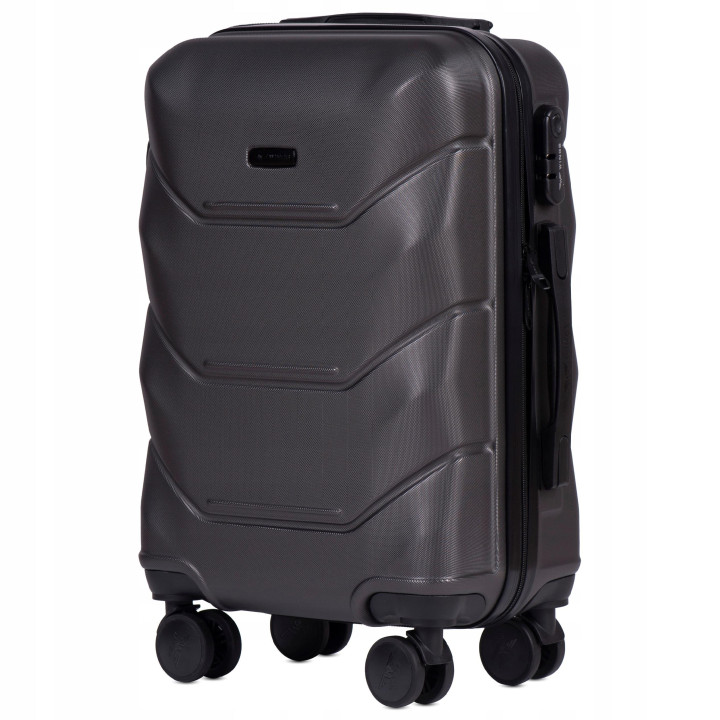 Walizka WINGS kabinowa 55 x 37 x 23cm 36 l ABS SZARA