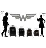Walizka kabinowa Wings 304 S, Black