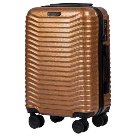 Walizka twarda kabinowa Wings poliwęglan (polikarbonat) ZŁOTA 38 l