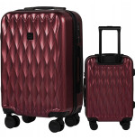 Walizka twarda kabinowa Wings poliwęglan PC190 S WINE RED