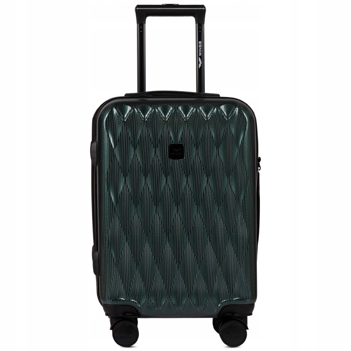 Walizka twarda kabinowa Wings poliwęglan PC190 S DARK GREEN