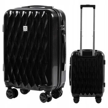 Walizka twarda kabinowa Wings poliwęglan PC190 S BLACK
